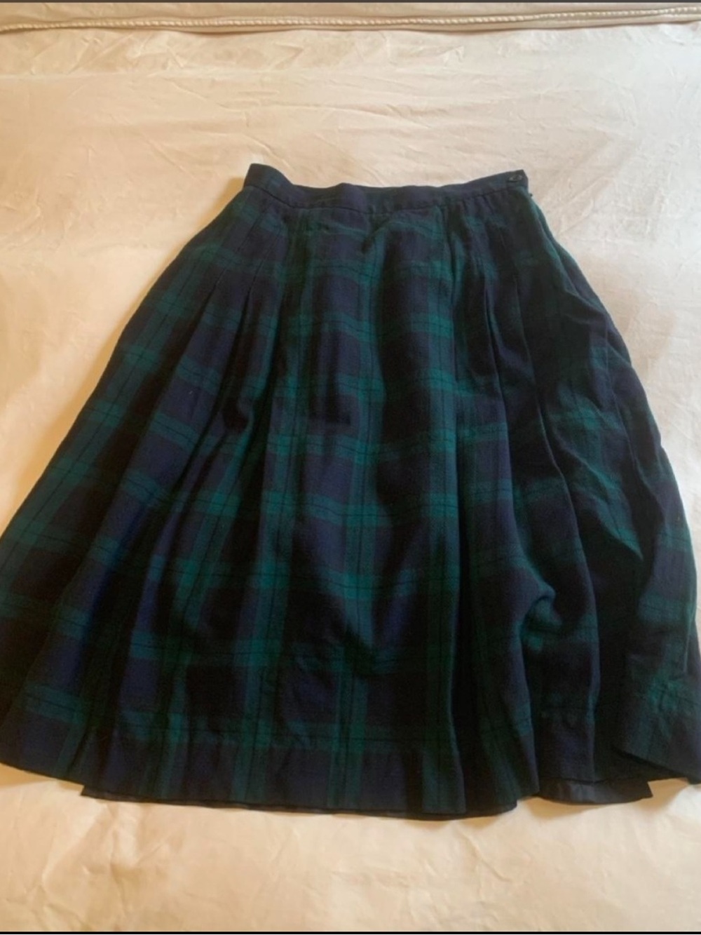 Brooks Brothers 100% WOOL Blackwatch Plaid Pleated Skirt Size 8
